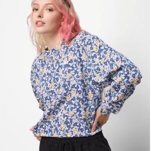 VANS Deco Ditzy Cropped Pullover Floral Sweatshirt